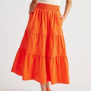 Vibrant Orange Maxi Skirt by Quince